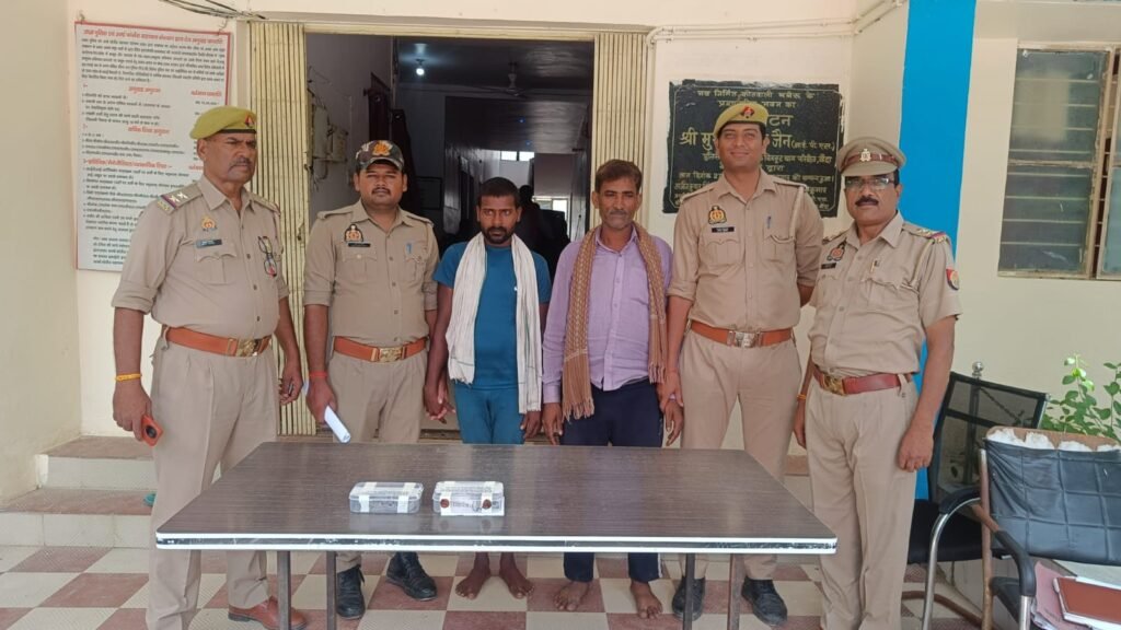 पुलिस ने चोरी करने वाले अपराधियों को किया गिरफ्तार 